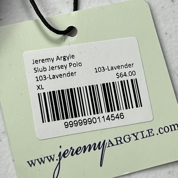 New Jeremy Argyle NYC Polo Mens XL Lavendar Slim Fit - Picture 4 of 8